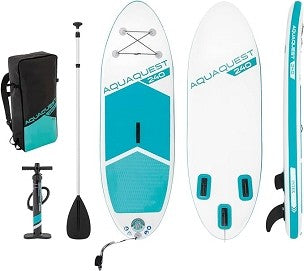 8' AquaQuest&#174; 240 Inflatable Paddle Board Outdoors